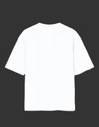 White t-shirt on a black background