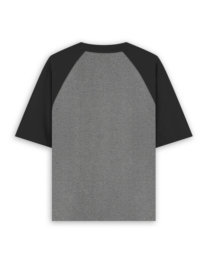 VibeVastr Unisex Oversized Raglan T-Shirt in premium cotton with a relaxed oversized fit for men and women.