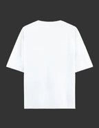 White t-shirt on a light beige background