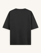 Black t-shirt on a white background