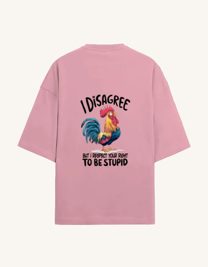 Funny Rooster Graphic Oversized Tee | Bold Statement Streetwear T-Shirt