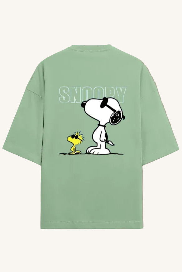 Snoopy Oversized Terry T-Shirt | Vintage Peanuts Graphic Streetwear Tee
