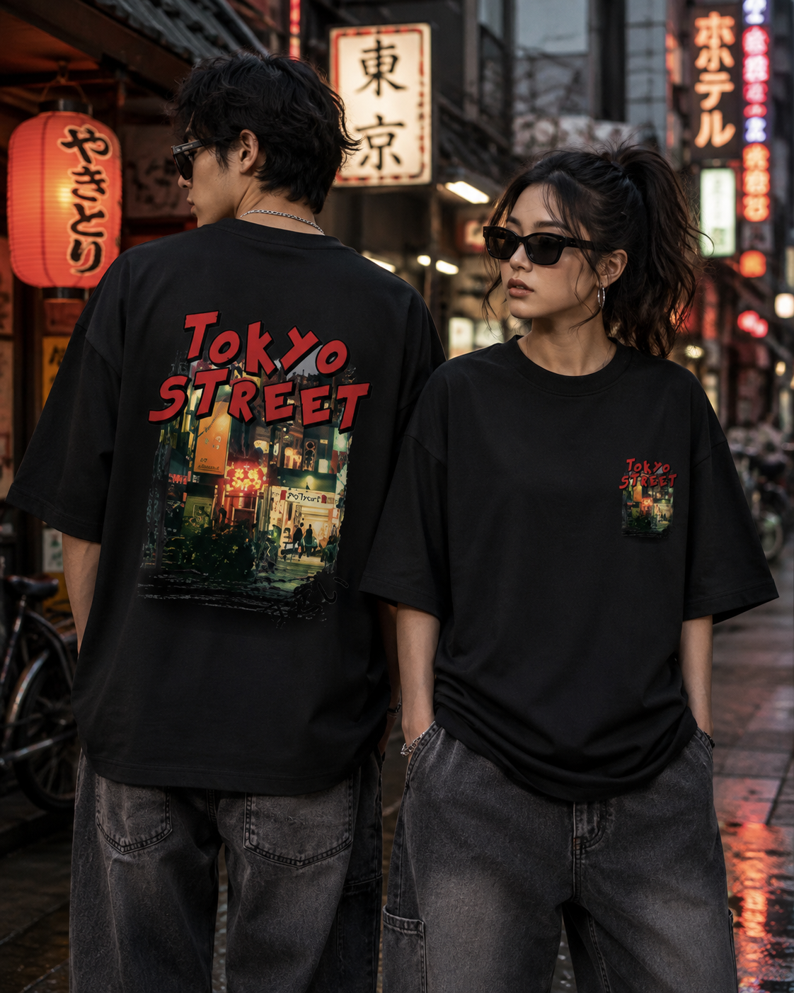 Tokyo Street Unisex Terry Oversized T-Shirt – VibeVastr