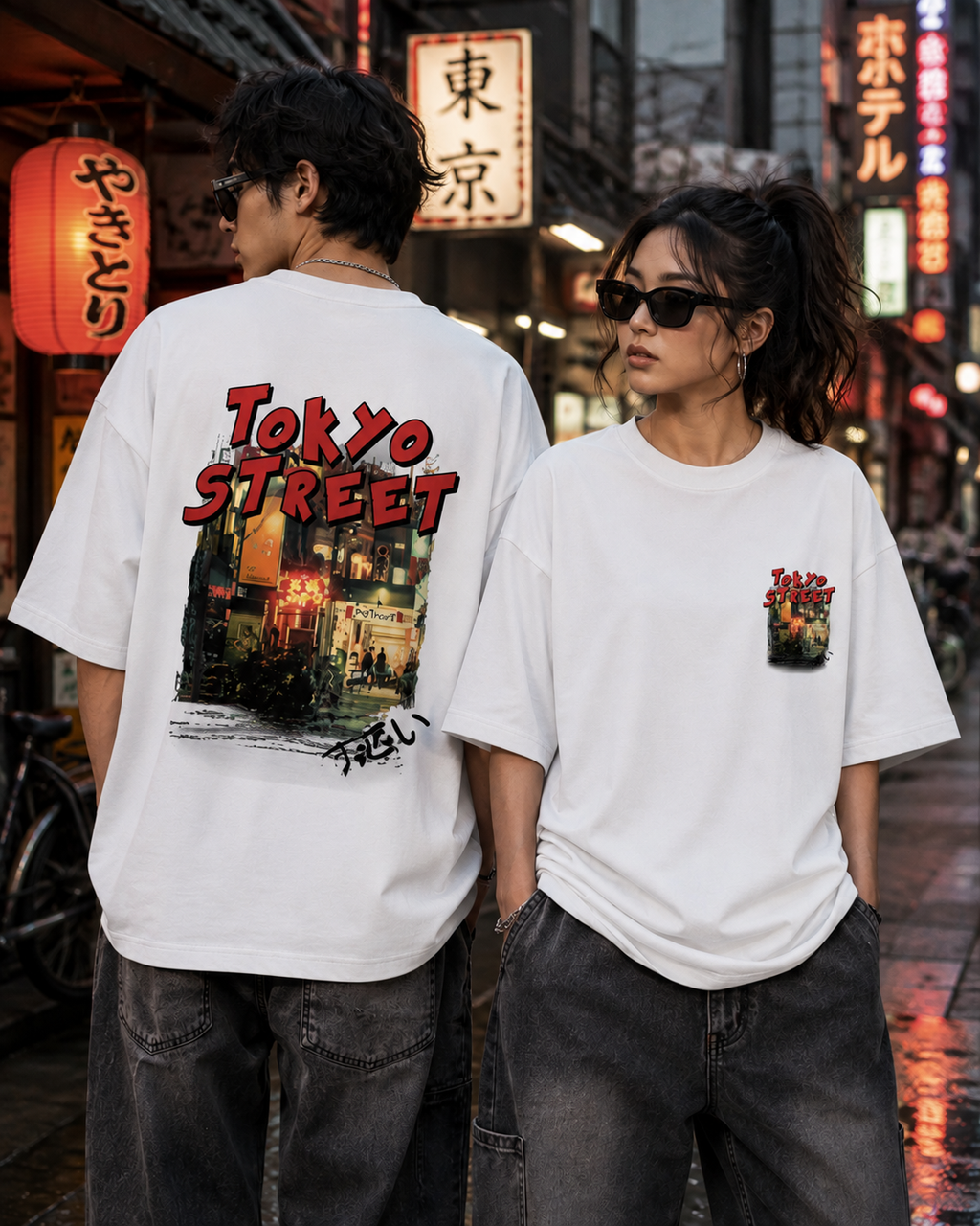 Tokyo Street Unisex Terry Oversized T-Shirt – VibeVastr