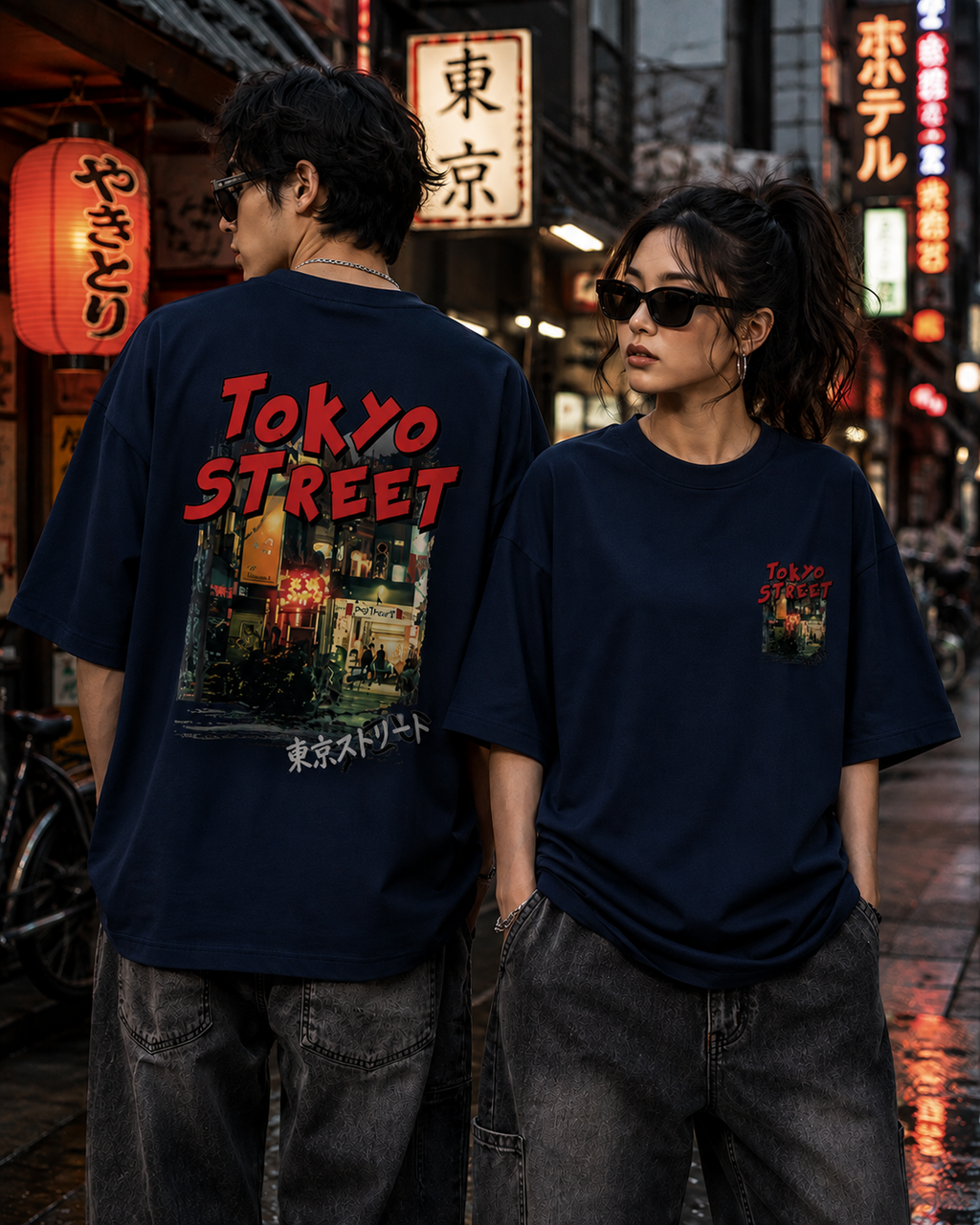 Tokyo Street Unisex Terry Oversized T-Shirt – VibeVastr