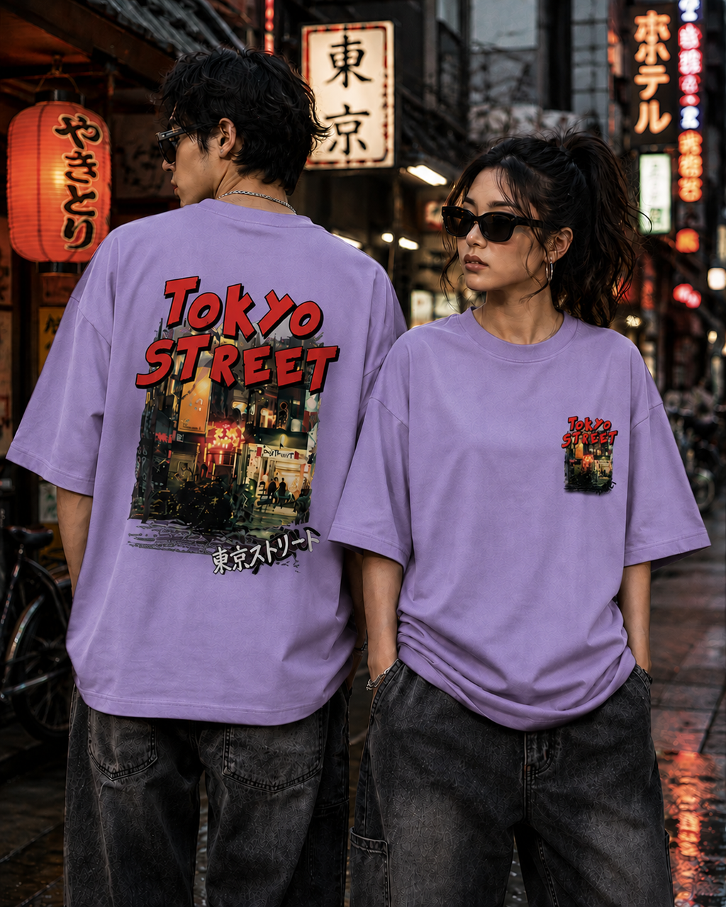 Tokyo Street Unisex Terry Oversized T-Shirt – VibeVastr
