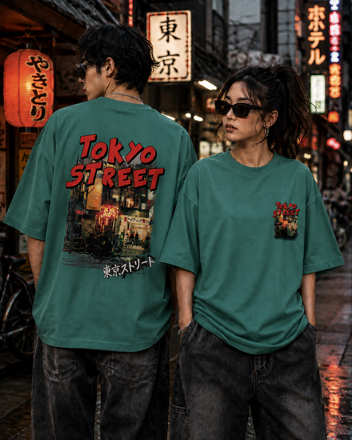 Tokyo Street Unisex Terry Oversized T-Shirt – VibeVastr
