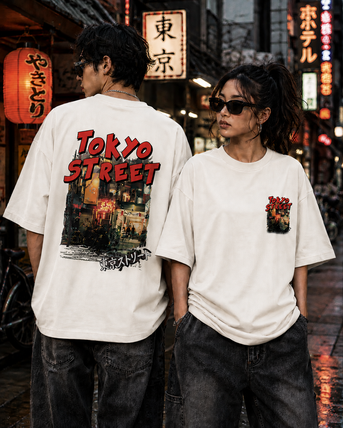 Tokyo Street Unisex Terry Oversized T-Shirt – VibeVastr