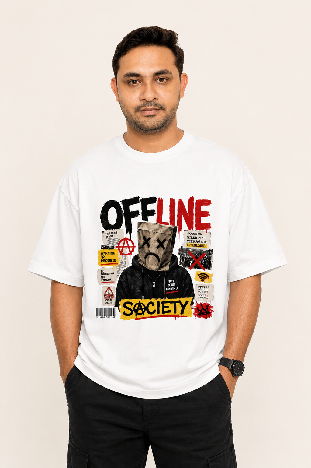 Offline Society Co- Fit Oversized Classic T-Shirt | VibeVastr
