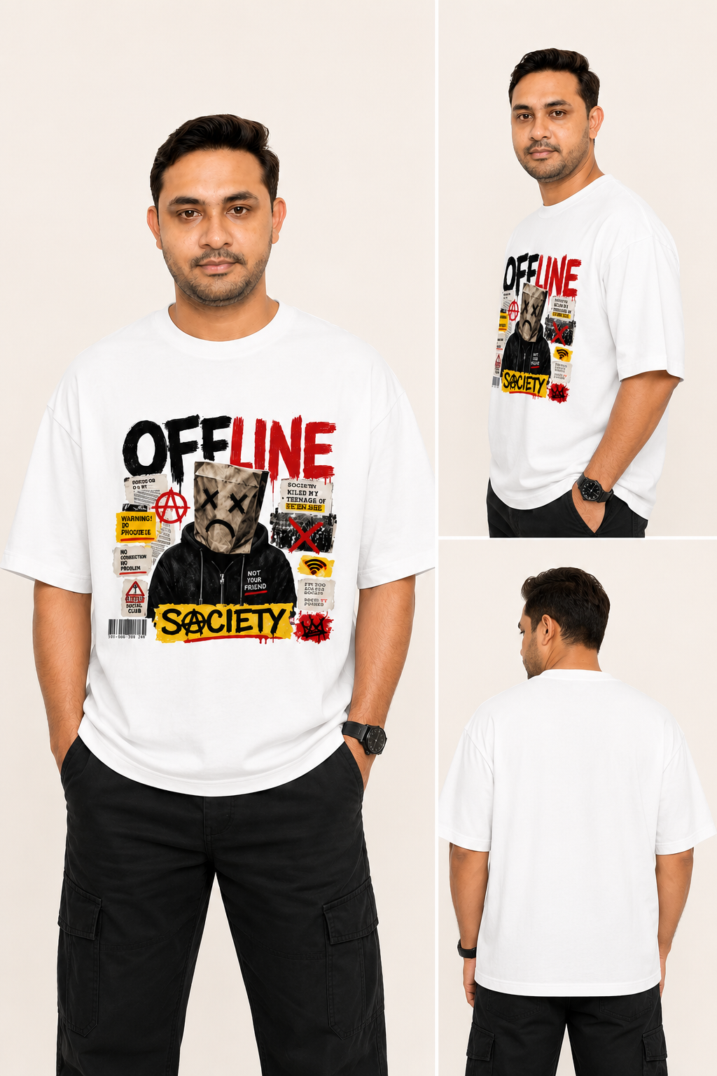 Offline Society Co- Fit Oversized Classic T-Shirt | VibeVastr