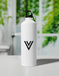 VibeVastr Signature V Sipper Bottle in White - flat front product image