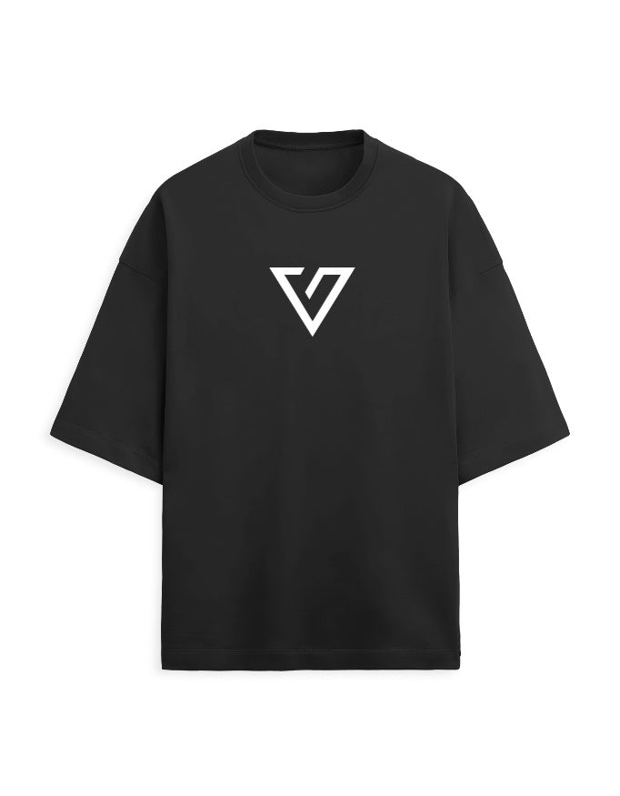 Black t-shirt with 'NO EXCUSES' text on a white background