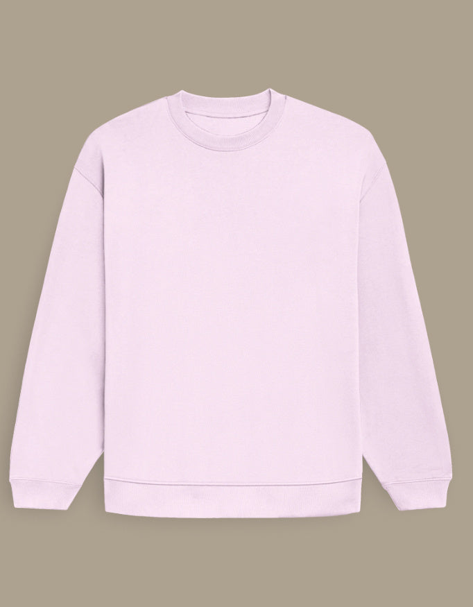 Light purple sweatshirt on a gray background