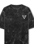 Black distressed t-shirt with 'Main Character Energy' text on a white background
