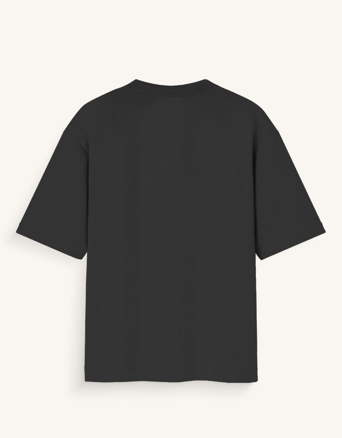Black t-shirt on a white background